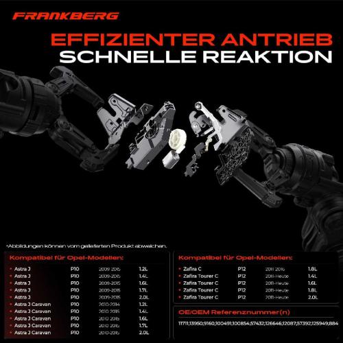 Frankberg 1x Türschloss Fahrzeugheckklappe für Opel Astra J P10 Caravan Zafira Tourer C Bild Frankberg 1x Türschloss Fahrzeugheckklappe für Opel Astra J P10 Caravan Zafira Tourer C