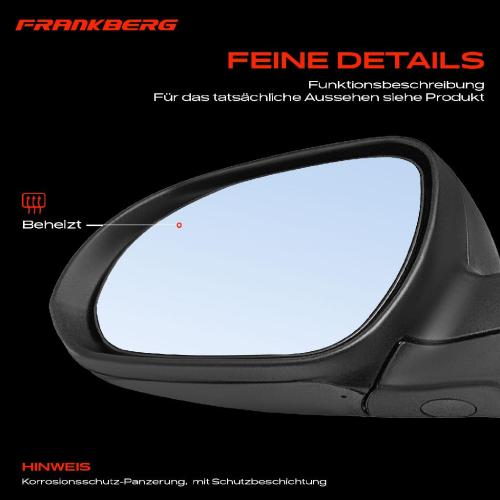 Frankberg 1x Außenspiegel Links für Hyundai i30 Kombi FD 1.4L 1.6L 2.0L 2007-2012 Bild Frankberg 1x Außenspiegel Links für Hyundai i30 Kombi FD 1.4L 1.6L 2.0L 2007-2012