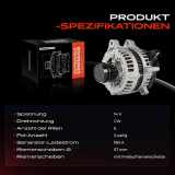 1x Lichtmaschine Generator für Citroën C5 III Break RD C6 TD Peugeot 407 Coupe