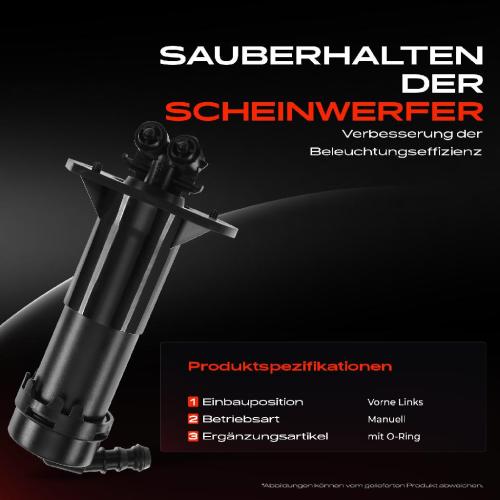 1x Scheinwerferreinigung Waschwasserdüse Vorne Links für Audi Q7 4LB 3.6L 3.0L 2007-2015 Bild 1x Scheinwerferreinigung Waschwasserdüse Vorne Links für Audi Q7 4LB 3.6L 3.0L 2007-2015