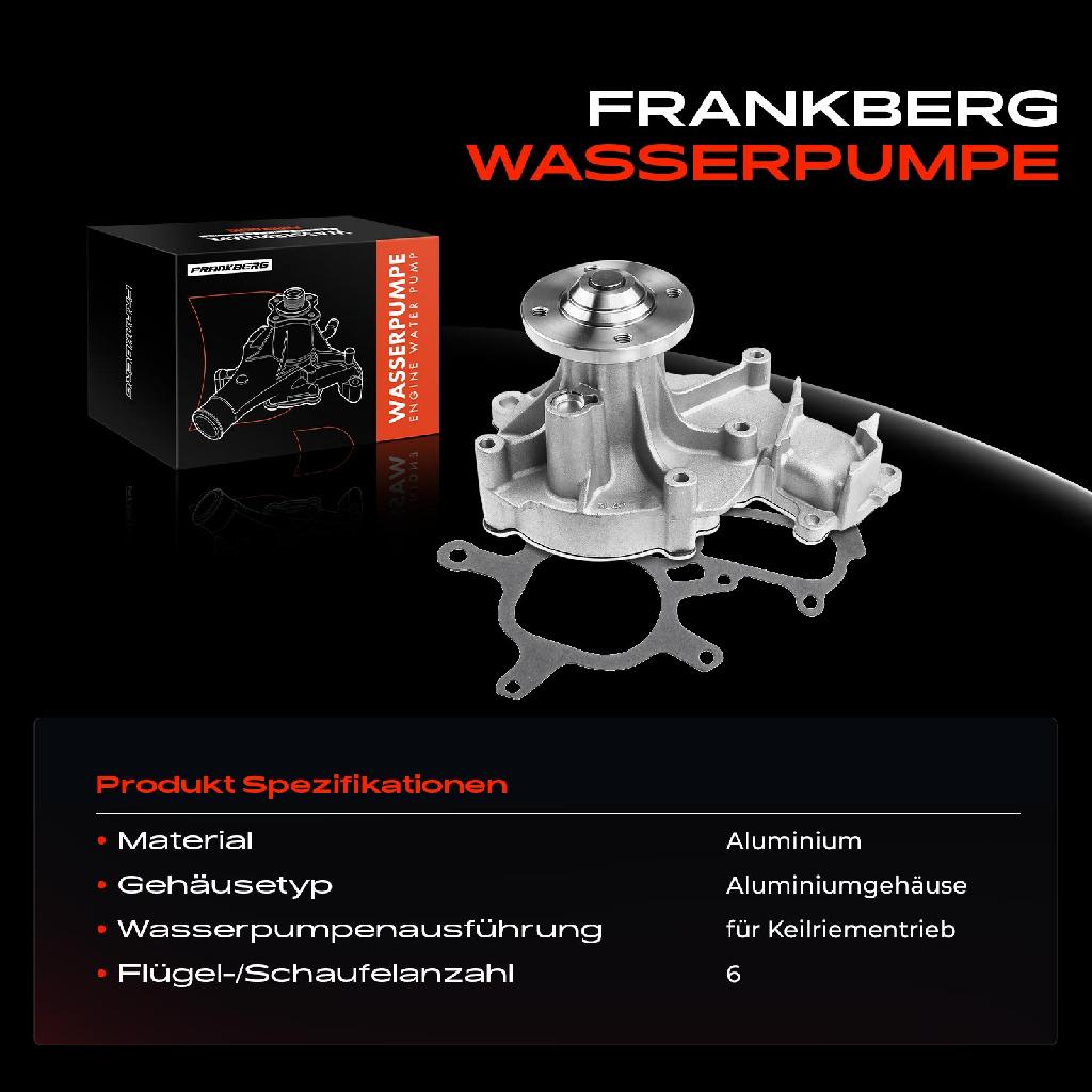 1x Wasserpumpe Kühlwasserpumpe für Toyota 4 Runner Hiace IV H1 Hilux VII N1 Land Cruiser Prado J12