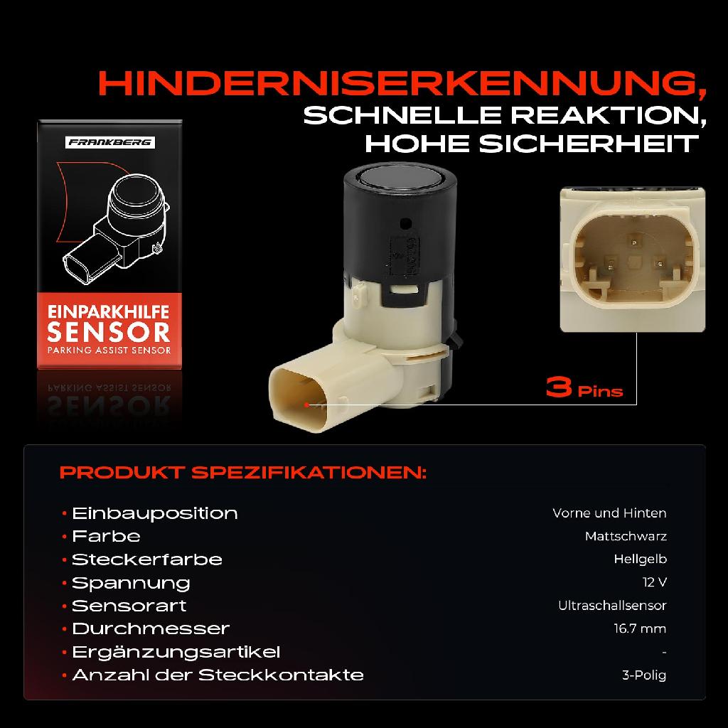 1x Parksensor PDC Sensor Vorne und Hinten für BMW 5er E39 E60 E61 6er E63 Z4 MINI Mini R50-R53