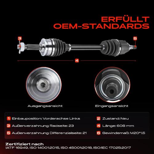 Frankberg 1x Antriebswelle Vorderachse Links für Nissan Micra 1 2 K10 K11 1.0L 1.2L 1982-1995 Bild Frankberg 1x Antriebswelle Vorderachse Links für Nissan Micra 1 2 K10 K11 1.0L 1.2L 1982-1995