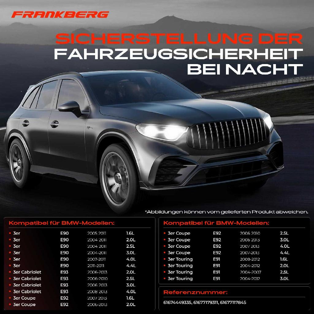 2x Scheinwerferreinigung Waschwasserdüse Vorderachse für BMW 3er E90 E91 E92 E93