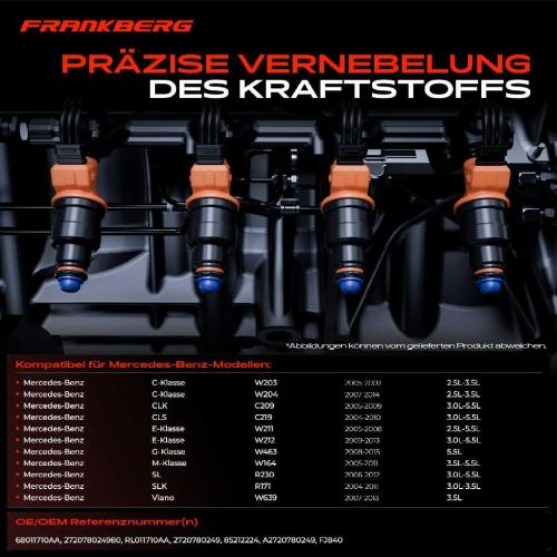 6x Einspritzventil Einspritzdüse für Mercedes-Benz W211 W203 S203 CL203 C209 Bild 6x Einspritzventil Einspritzdüse für Mercedes-Benz W211 W203 S203 CL203 C209