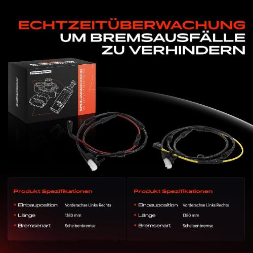 2x Warnkontakt Bremsbelagverschleiß Vorderachse für Land Rover Discovery V Range Rover IV Sport Bild 2x Warnkontakt Bremsbelagverschleiß Vorderachse für Land Rover Discovery V Range Rover IV Sport