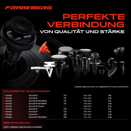 Frankberg 10x Befestigungsclips Innenverkleidung für Honda Accord III IV CRX I II III Bild Frankberg 10x Befestigungsclips Innenverkleidung für Honda Accord III IV CRX I II III