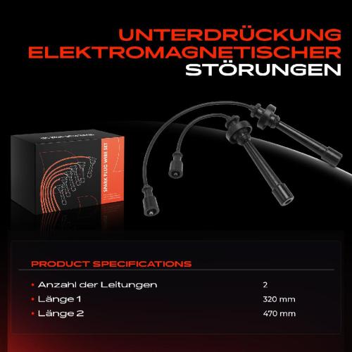 2x Zündleitungssatz Zündkabel für Mitsubishi Carisma Space Wagon Colt V Galant 7 Bild 2x Zündleitungssatz Zündkabel für Mitsubishi Carisma Space Wagon Colt V Galant 7