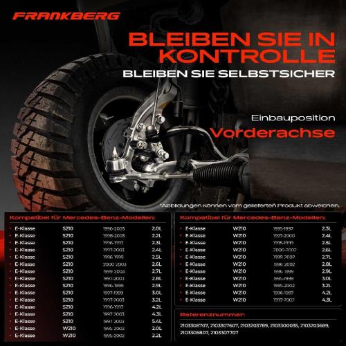 1x Querlenker Satz Vorderachse für Mercedes-Benz E-Klasse W210 E-Klasse T-Model S210 2.0L 1995-2003 Bild 1x Querlenker Satz Vorderachse für Mercedes-Benz E-Klasse W210 E-Klasse T-Model S210 2.0L 1995-2003