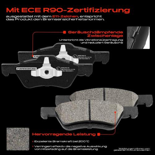 4x Bremsbeläge Vorderachse für Ford Maverick Mazda Tribute EP 2.0L 2.3L 3.0L 2001-2008 Bild 4x Bremsbeläge Vorderachse für Ford Maverick Mazda Tribute EP 2.0L 2.3L 3.0L 2001-2008