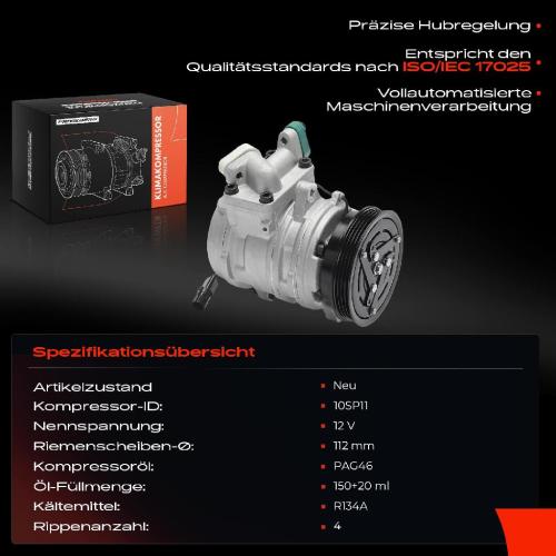 1x Klimakompressor für Hyundai i10 PA KIA Picanto SA 1.0L 1.1L 2004-2013 Bild 1x Klimakompressor für Hyundai i10 PA KIA Picanto SA 1.0L 1.1L 2004-2013