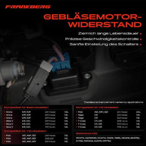 1x Widerstand Vorwiderstand Gebläsemotor für VW Polo AE1 AW1 BZ1 Taigo CS1 Bj ab 2017 Bild 1x Widerstand Vorwiderstand Gebläsemotor für VW Polo AE1 AW1 BZ1 Taigo CS1 Bj ab 2017