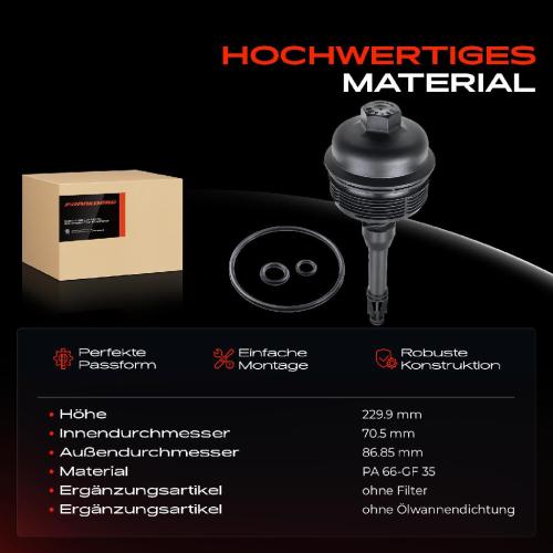 1x Ölfiltergehäuse Deckel für Mercedes-Benz W176 W177 W246 W247 W205 Bild 1x Ölfiltergehäuse Deckel für Mercedes-Benz W176 W177 W246 W247 W205
