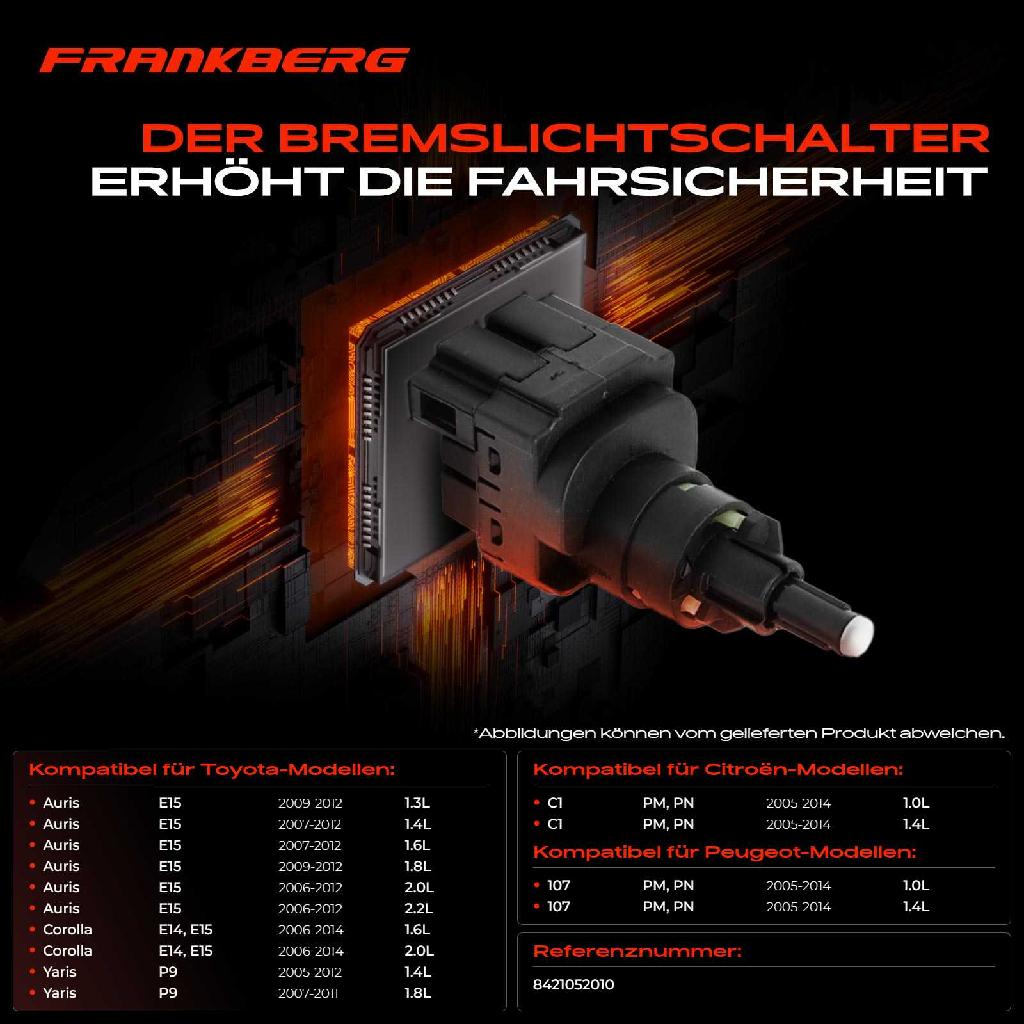 1x Bremslichtschalter für Citroën C1 Peugeot 107 Toyota Auris Yaris Corolla