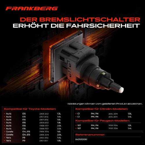 1x Bremslichtschalter für Citroën C1 Peugeot 107 Toyota Auris Yaris Corolla Bild 1x Bremslichtschalter für Citroën C1 Peugeot 107 Toyota Auris Yaris Corolla