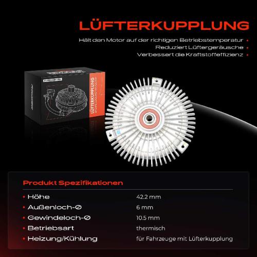1x Lüfterkupplung Kühlerlüfte für Mercedes-Benz Benz W201 W124 W126 R107 A124 C124 Bild 1x Lüfterkupplung Kühlerlüfte für Mercedes-Benz Benz W201 W124 W126 R107 A124 C124