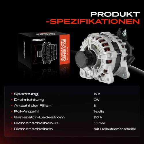 Frankberg 1x Lichtmaschine Generator für Renault Espace V Megane IV Talisman Grandtour Bild Frankberg 1x Lichtmaschine Generator für Renault Espace V Megane IV Talisman Grandtour