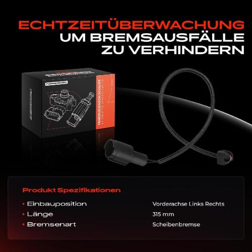 1x Warnkontakt Bremsbelagverschleiß Vorderachse für BMW 5er E34 Touring 525ix 1991-1996 Bild 1x Warnkontakt Bremsbelagverschleiß Vorderachse für BMW 5er E34 Touring 525ix 1991-1996