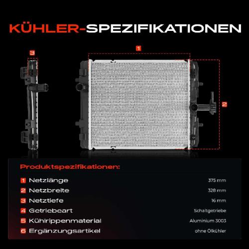 1x Kühler Wasserkühler Motorkühler für Toyota Aygo Peugeot 108 Citroën 1.0L 1.2L Bild 1x Kühler Wasserkühler Motorkühler für Toyota Aygo Peugeot 108 Citroën 1.0L 1.2L