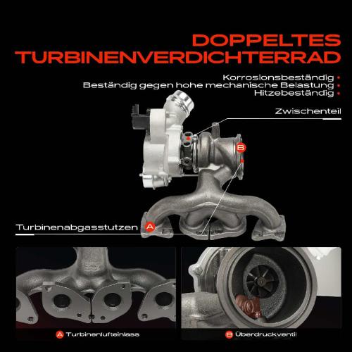 1x Turbolader Abgaskrümmer Einheit für Volvo S60 II S80 II V40 Cross Country Schrägheck V60 I I V70 III XC40 Bild 1x Turbolader Abgaskrümmer Einheit für Volvo S60 II S80 II V40 Cross Country Schrägheck V60 I I V70 III XC40