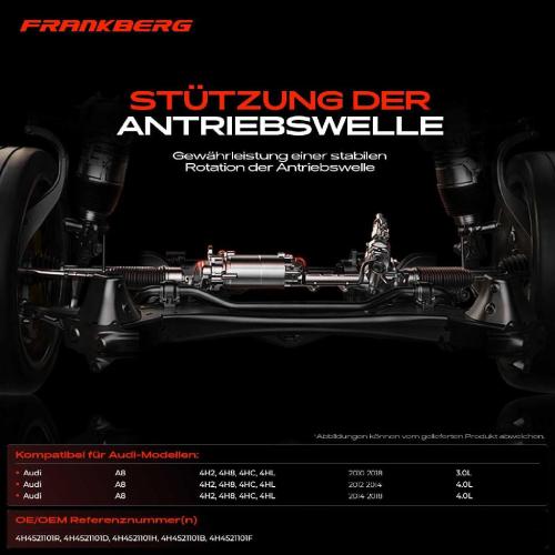 1x Lagerung Gelenkwelle Kardanwellenlager für Audi A8 4H 3.0L 4.0L 2010-2018 Bild 1x Lagerung Gelenkwelle Kardanwellenlager für Audi A8 4H 3.0L 4.0L 2010-2018