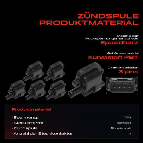 6x Zündspule Zündkerze für Land Rover Discovery III L319 4.0L 2004-2009 Bild 6x Zündspule Zündkerze für Land Rover Discovery III L319 4.0L 2004-2009
