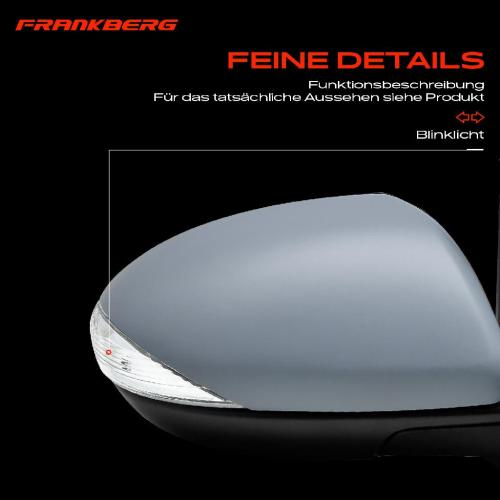 Frankberg 1x Außenspiegel Rechts für Mazda 3 Stufenheck BL 1.6L 2.0L 2.2L 2.3L 2.5L 2008-2014 Bild Frankberg 1x Außenspiegel Rechts für Mazda 3 Stufenheck BL 1.6L 2.0L 2.2L 2.3L 2.5L 2008-2014