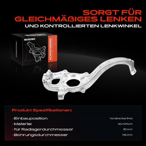 Frankberg 1x Achsschenkel Radaufhängung Vorderachse Links für Audi A4 B8 Q5 8R A5 8T3 quattro Bild Frankberg 1x Achsschenkel Radaufhängung Vorderachse Links für Audi A4 B8 Q5 8R A5 8T3 quattro
