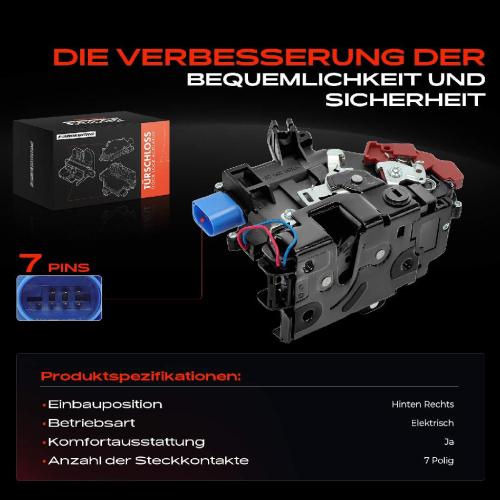 Frankberg 1x Türschloss Hinten Rechts für VW Golf Plus V VI Variant Jetta IV Touareg Touran Seat Toledo III Skoda Bild Frankberg 1x Türschloss Hinten Rechts für VW Golf Plus V VI Variant Jetta IV Touareg Touran Seat Toledo III Skoda