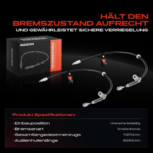 2x Seilzug Feststellbremse Hinterachse beidseitig für Mercedes-Benz C-Class E-Class Bild 2x Seilzug Feststellbremse Hinterachse beidseitig für Mercedes-Benz C-Class E-Class