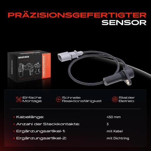 1x Kurbelwellensensor Impulsgeber für VW Golf 4 Polo Audi A3 Skoda Seat 1.9L 2.0L Bild 1x Kurbelwellensensor Impulsgeber für VW Golf 4 Polo Audi A3 Skoda Seat 1.9L 2.0L