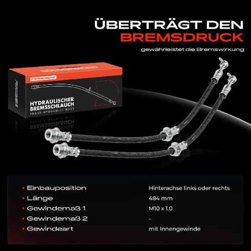Frankberg 2x Bremsschlauch Bremsschläuche Hinterachse Links oder Rechts für Nissan X-Trail T30 2.0L Bild Frankberg 2x Bremsschlauch Bremsschläuche Hinterachse Links oder Rechts für Nissan X-Trail T30 2.0L