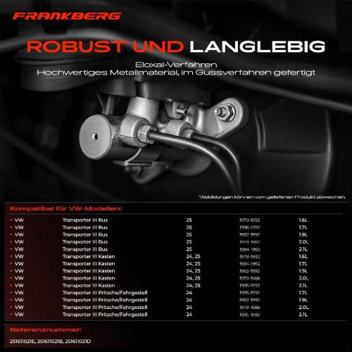 1x Hauptbremszylinder Bremszylinder für VW Transporter III Pritsche/Fahrgestell Kasten Bild 1x Hauptbremszylinder Bremszylinder für VW Transporter III Pritsche/Fahrgestell Kasten