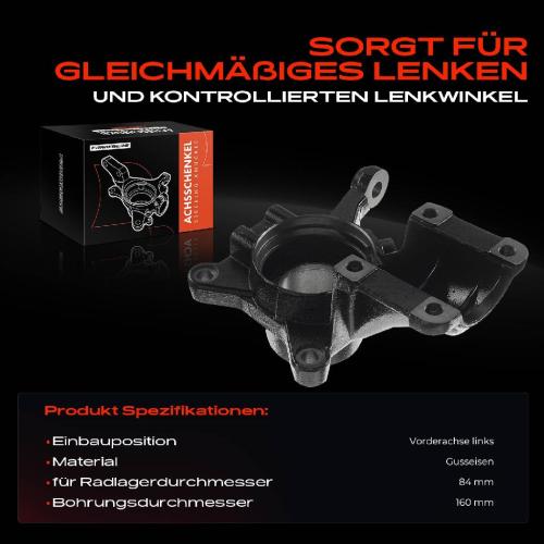 Frankberg 1x Achsschenkel Radaufhängung Vorderachse Links für Citroën Jumper Fiat Ducato Peugeot Boxer 244 Bild Frankberg 1x Achsschenkel Radaufhängung Vorderachse Links für Citroën Jumper Fiat Ducato Peugeot Boxer 244