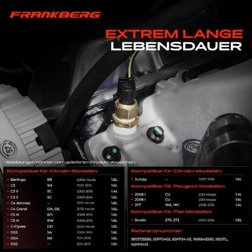 1x Sensor Kraftstoffdruck für Citroën Berlingo Kasten B9 C-Elysee C3 SC SH C4 C5 RD Bild 1x Sensor Kraftstoffdruck für Citroën Berlingo Kasten B9 C-Elysee C3 SC SH C4 C5 RD