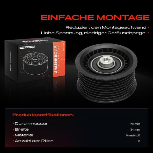 1x Umlenkrolle Führungsrolle für BMW 7er F01 F02 F03 F04 X6 E71 E72 3.0L Bild 1x Umlenkrolle Führungsrolle für BMW 7er F01 F02 F03 F04 X6 E71 E72 3.0L