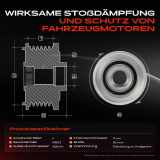 1x Generatorfreilauf Lichtmaschine für Opel Renault Dacia Mitsubishi Nissan Volvo
