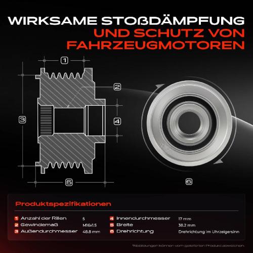 1x Generatorfreilauf Lichtmaschine für Opel Renault Dacia Mitsubishi Nissan Volvo Bild 1x Generatorfreilauf Lichtmaschine für Opel Renault Dacia Mitsubishi Nissan Volvo