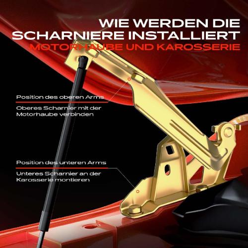 2x Scharnier Motorhaube Vorne für Audi A6 4F2 Allroad 4FH Avant 4F5 Bild 2x Scharnier Motorhaube Vorne für Audi A6 4F2 Allroad 4FH Avant 4F5