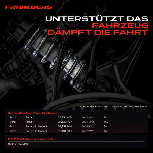 Frankberg 2x Fahrwerksfeder Vorderachse für Ford Focus II DA DP HCP DB DH FCH 2004-2012 Bild Frankberg 2x Fahrwerksfeder Vorderachse für Ford Focus II DA DP HCP DB DH FCH 2004-2012