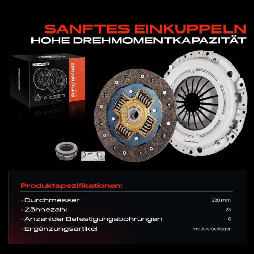 1x Kupplungssatz für VW Passat 3B2 3B3 Passat Variant 3B5 3B6 Audi A4 8D2 800 A4 Avant 8D5 800000 A6 4B2 Bild 1x Kupplungssatz für VW Passat 3B2 3B3 Passat Variant 3B5 3B6 Audi A4 8D2 800 A4 Avant 8D5 800000 A6 4B2