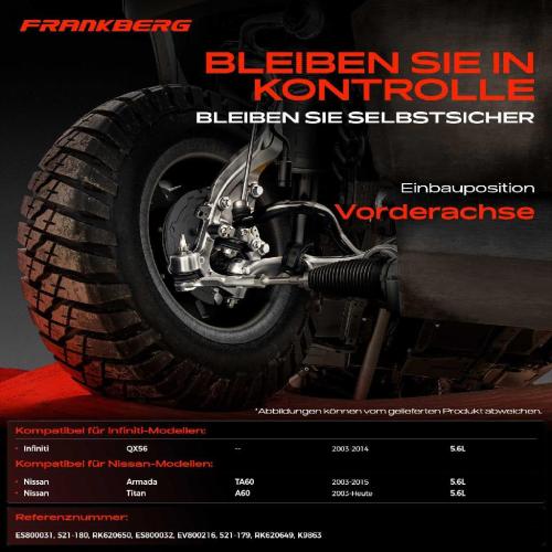 1x Querlenker Satz Vorderachse für Infiniti QX56 Nissan Armada TA60 Titan A60 5.6L Bj ab 2003 Bild 1x Querlenker Satz Vorderachse für Infiniti QX56 Nissan Armada TA60 Titan A60 5.6L Bj ab 2003