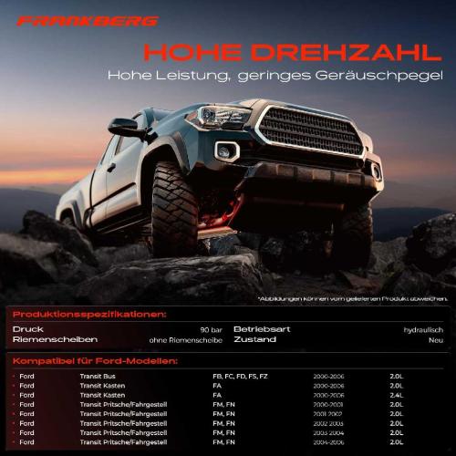 Frankberg 1x Servopumpe hydraulisch für Ford Transit Bus Kasten Pritsche/Fahrgestell 2000-2006 2.0L 2.4L Bild Frankberg 1x Servopumpe hydraulisch für Ford Transit Bus Kasten Pritsche/Fahrgestell 2000-2006 2.0L 2.4L