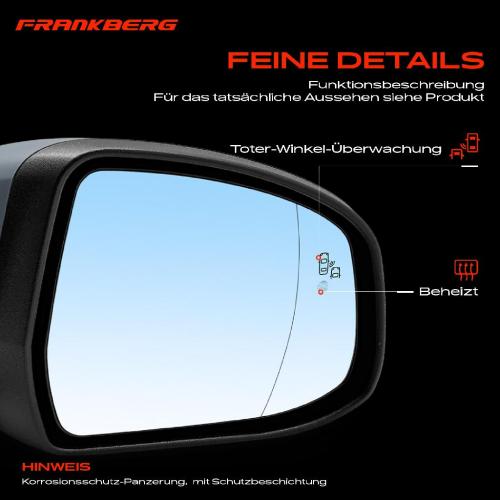 Frankberg 1x Außenspiegel Rechts für Ford Focus III Stufenheck Turnier Van 2010-2020 Bild Frankberg 1x Außenspiegel Rechts für Ford Focus III Stufenheck Turnier Van 2010-2020