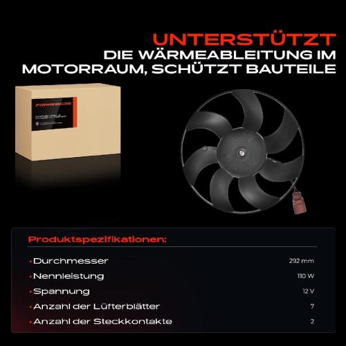 1x Motorkühller Einfachlüfter ohne Kühlerlüfterrahmen VW Golf 5 Audi A3 Seat Skoda Bild 1x Motorkühller Einfachlüfter ohne Kühlerlüfterrahmen VW Golf 5 Audi A3 Seat Skoda