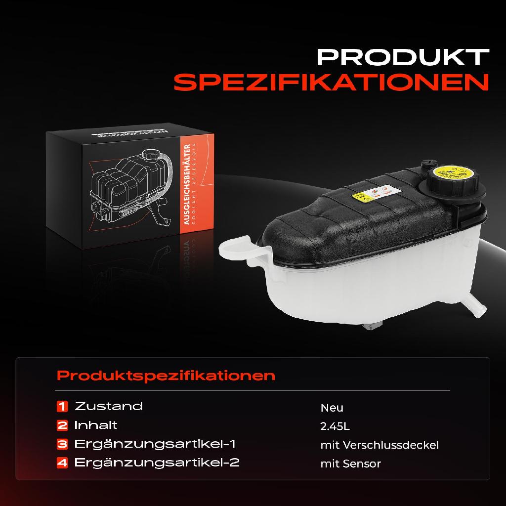 1x Ausgleichsbehälter Kühlmittelbehälter für Jaguar F-Type 2.0L XK X150 4.2L
