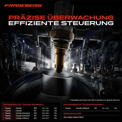 Frankberg 1x Lambdasonde Regelsonde Vor Katalysator für Toyota Corolla E10 E11 Corolla Liftba Bild Frankberg 1x Lambdasonde Regelsonde Vor Katalysator für Toyota Corolla E10 E11 Corolla Liftba