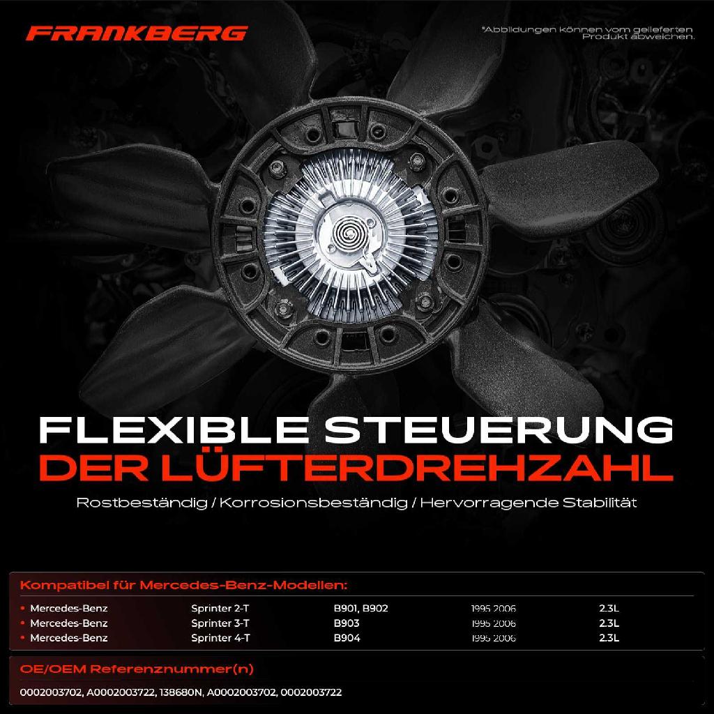 1x Lüfterkupplung Kühlerlüfte für Mercedes-Benz Sprinter B901 B902 B903 B904
