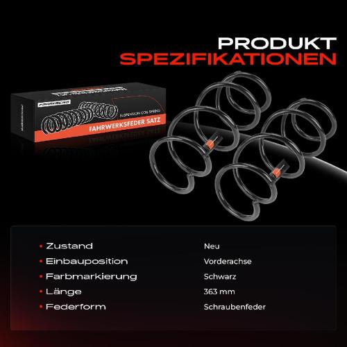 Frankberg 2x Fahrwerksfeder Vorderachse f r Toyota Auris E15 Corolla Stufenheck 1.4L 1.6L 2006-2014 Bild Frankberg 2x Fahrwerksfeder Vorderachse f r Toyota Auris E15 Corolla Stufenheck 1.4L 1.6L 2006-2014