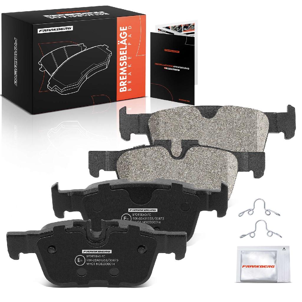 Frankberg 4x Bremsbeläge Hinterachse für Volvo S60 III S90 II V60 V90 Cross Country Kombi XC60 2016-2025